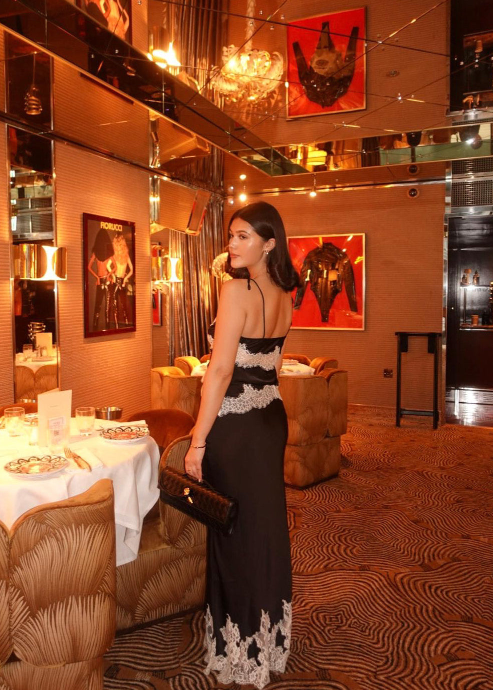 MESHKI – Nina Satin and Lace Co-ord