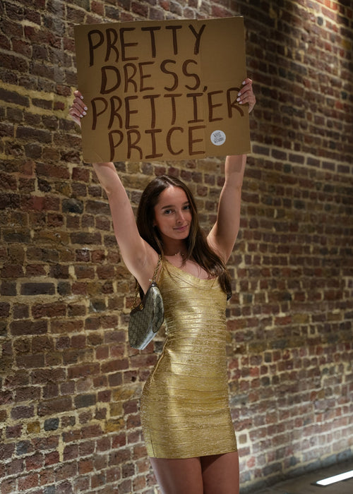 House of CB - Gold Bandage Mini Dress