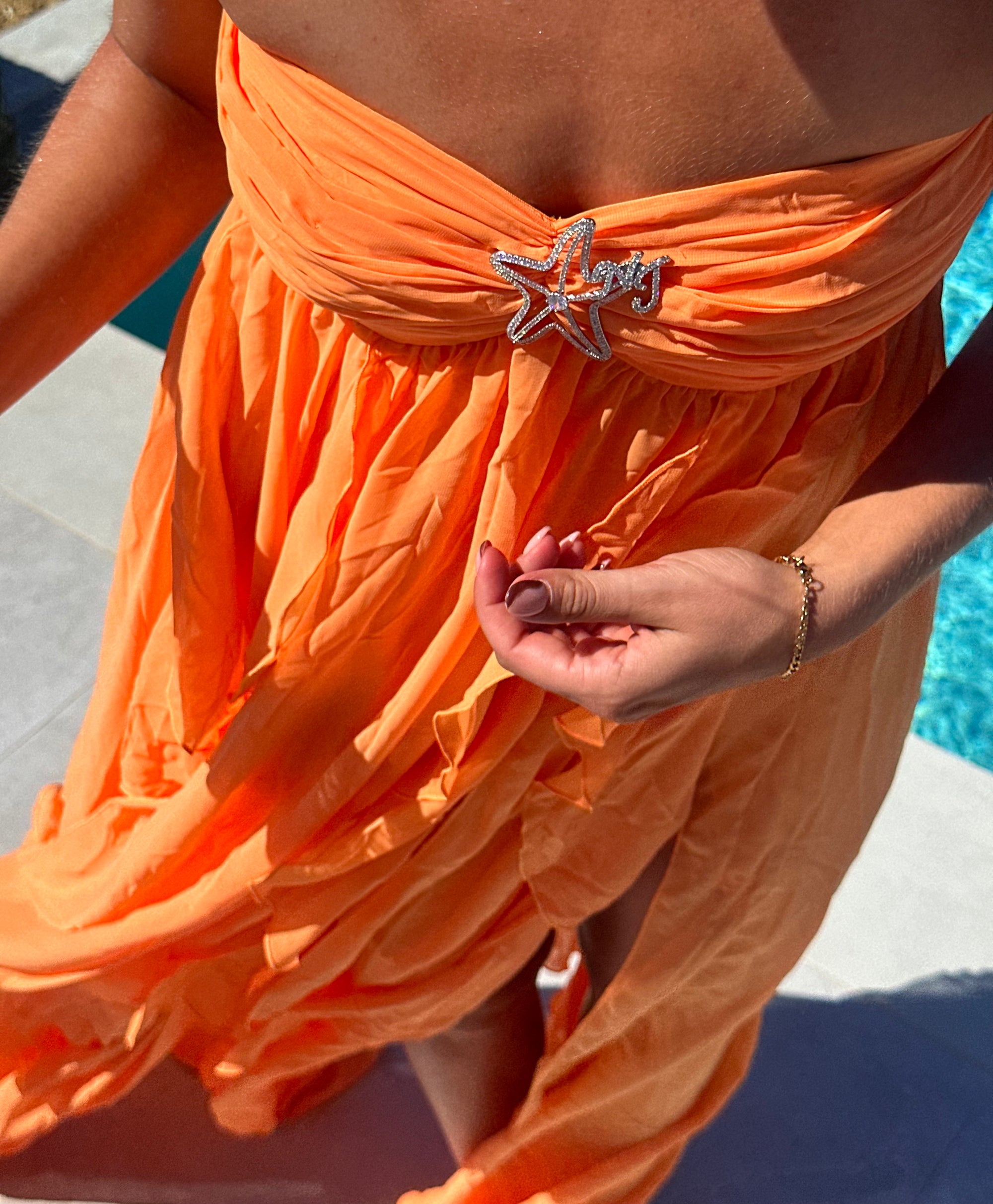 Nana Jacqueline - Orange Mariah Dress