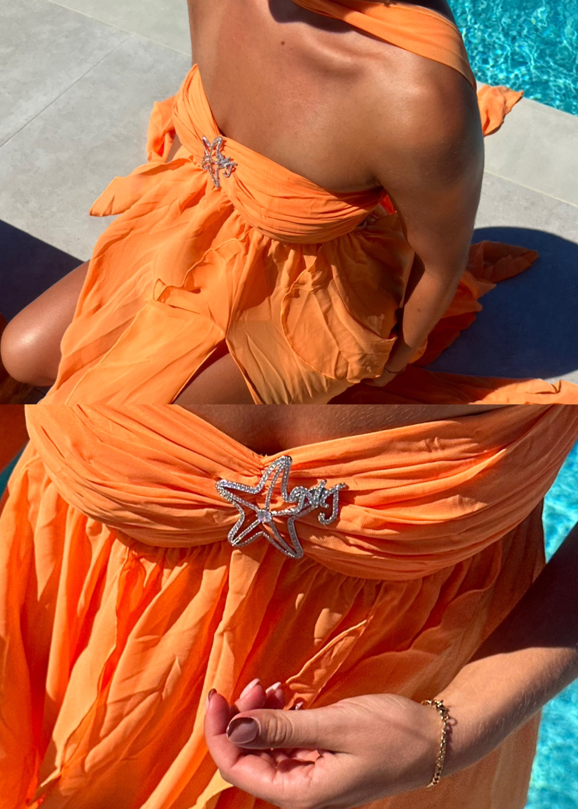 Nana Jacqueline - Orange Mariah Dress