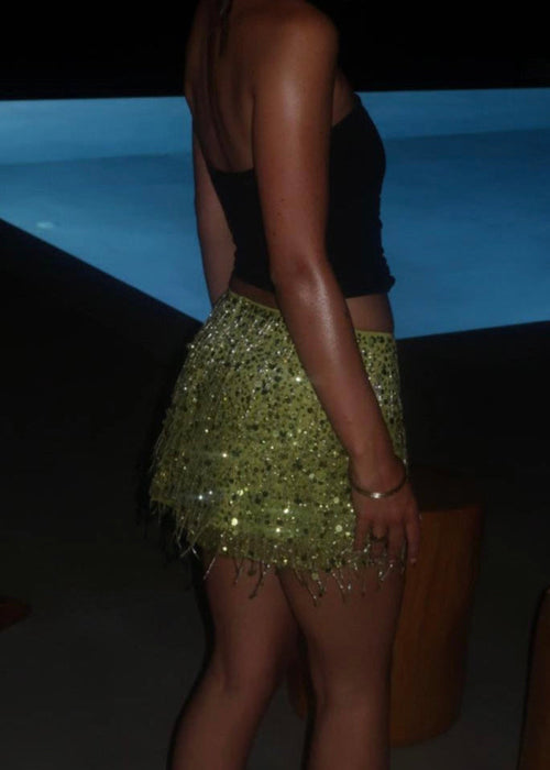 Asta Resort - Yasmin Hand Beaded Mini Skirt