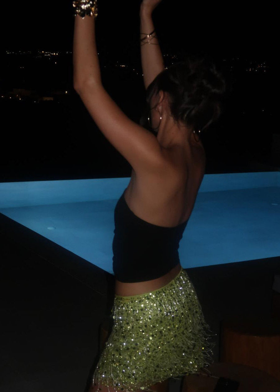Asta Resort - Yasmin Hand Beaded Mini Skirt