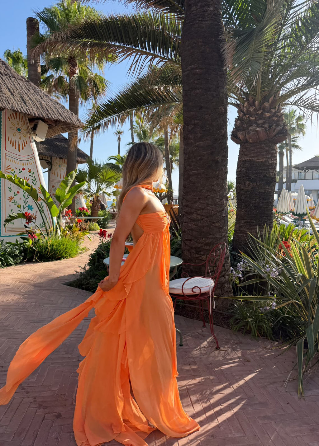 Nana Jacqueline Orange Mariah Dress
