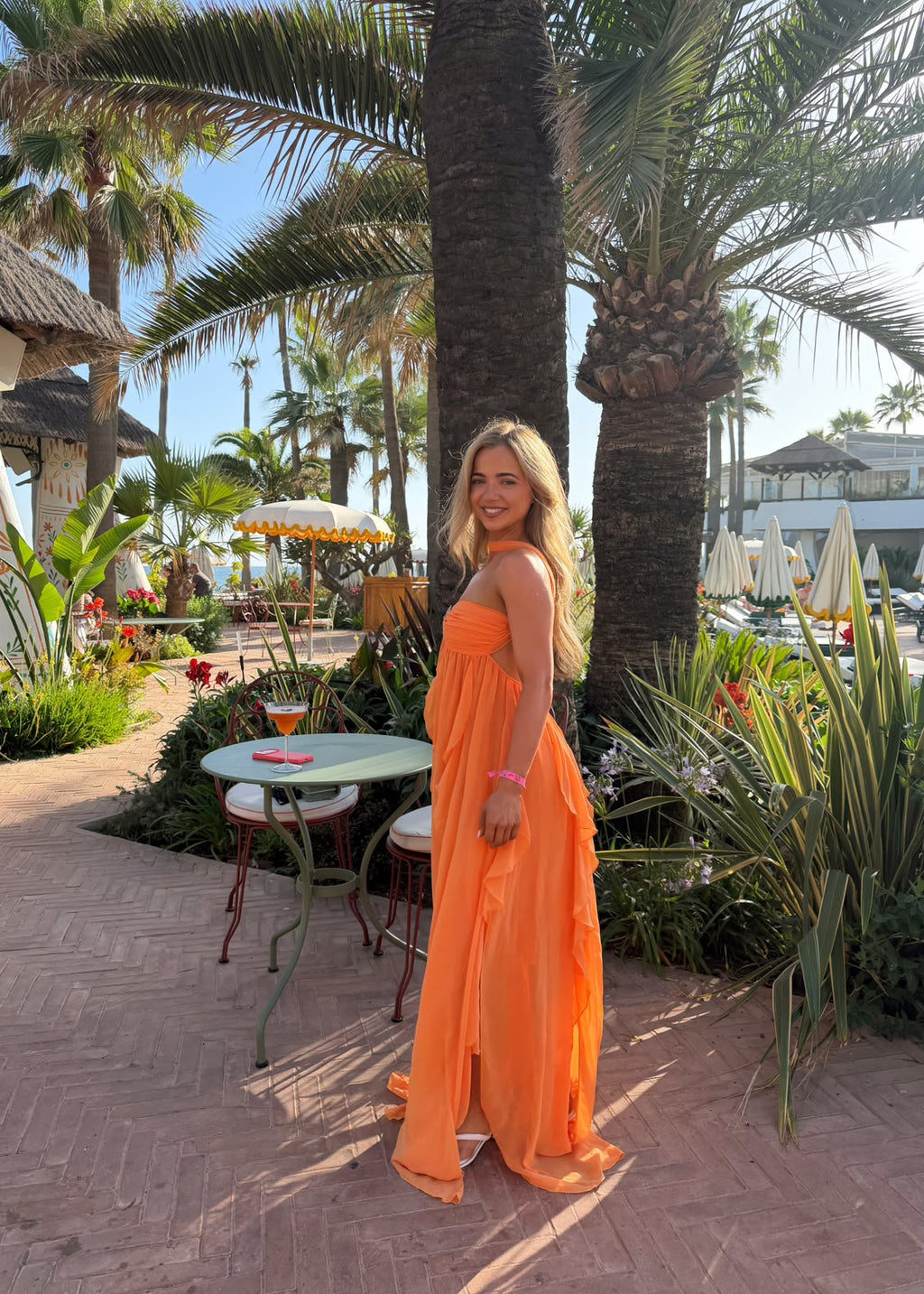 Nana Jacqueline Orange Mariah Dress