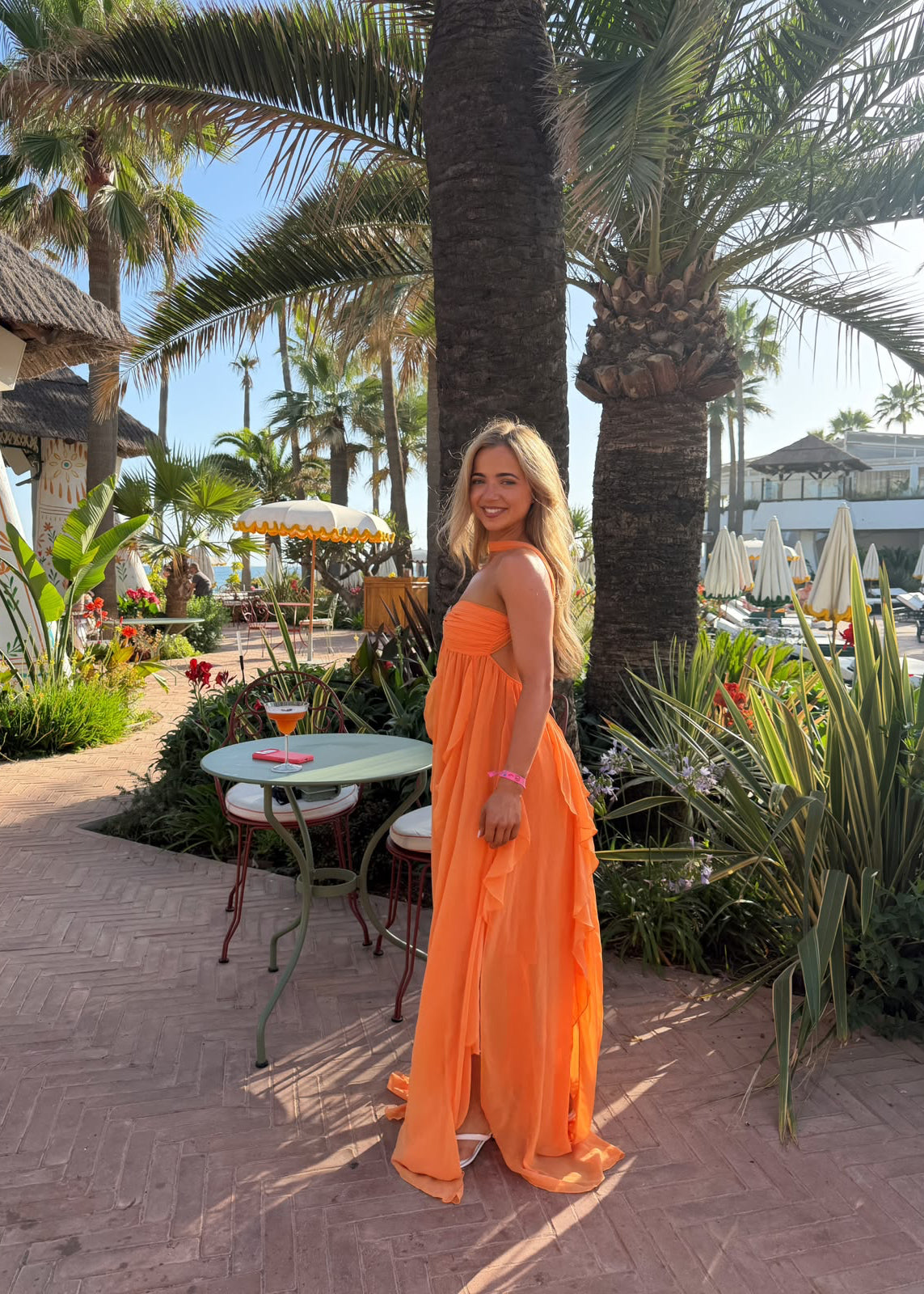 Nana Jacqueline Orange Mariah Dress