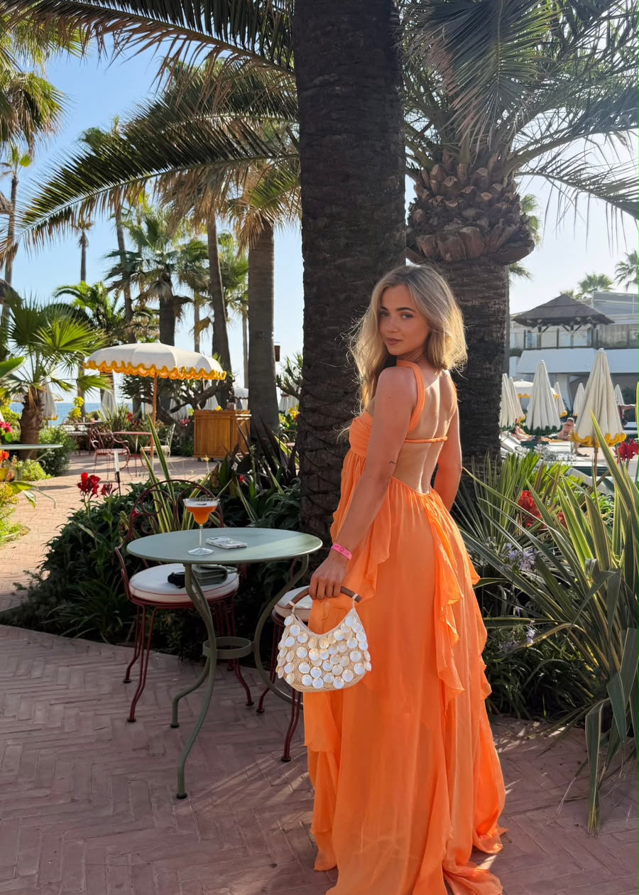 Nana Jacqueline Orange Mariah Dress